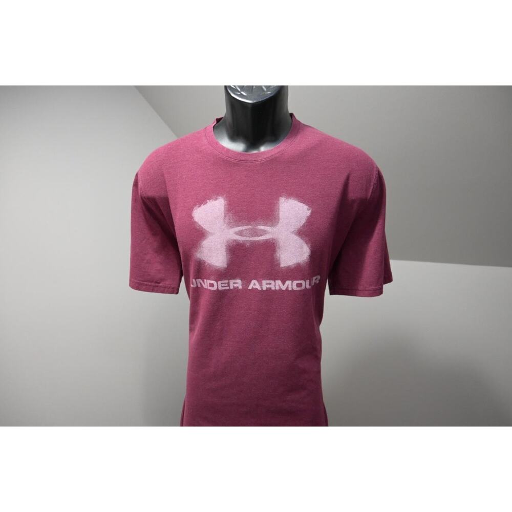 Under Armour Gym‎ Shirt HeatGear Loose Graphic Dark Red Tee Mens Size Large